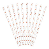 Rose Gold Heart Straws - The Party Room