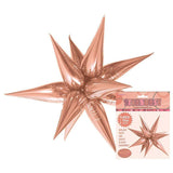 Large Rose Gold Starburst Foil Balloon - The Party Room