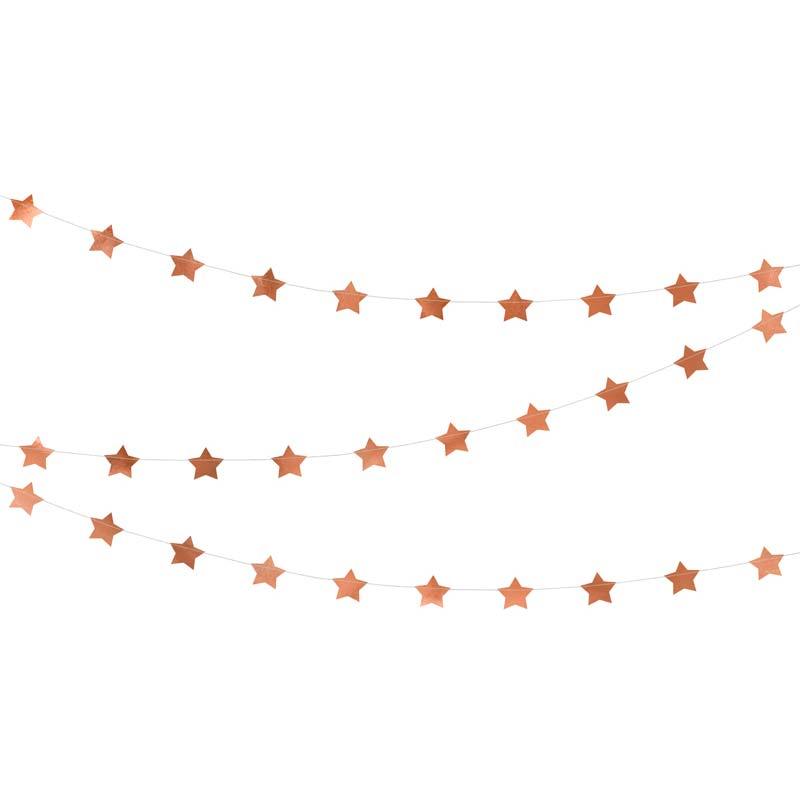 Rose Gold Stars Garland - The Party Room
