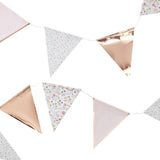 Rose Gold Floral Party Bunting - The Party Room
