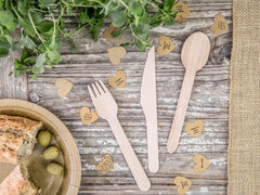 Wooden Cutlery Set 18pk - The Party Room