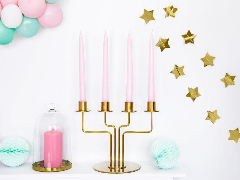 Light Pink Taper Dinner Candles 10pk - The Party Room