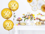 White & Gold 30th Birthday Napkins 20pk - The Party Room