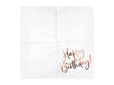 Rose Gold Happy Birthday Napkins - The Party Room