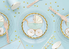Blue Baby Stroller Napkins - The Party Room