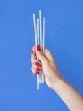 Light Blue & Gold Straws 10pk - The Party Room