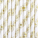 Gold Daisy Straws - The Party Room