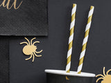 Gold Striped Straws 10pk - The Party Room