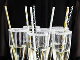 Gold Striped Straws 10pk - The Party Room