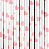 Light Pink Heart Straws 10pk - The Party Room