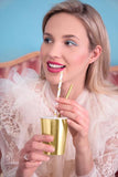 Gold Heart Straws - The Party Room