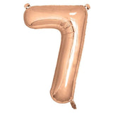 Rose Gold Giant Foil Number Balloon - 7 - The Party Room
