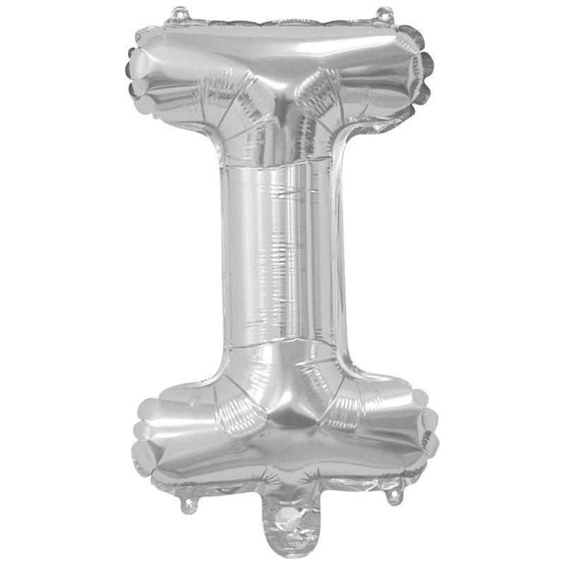 Silver Foil Letter Balloons - I - The Party Room