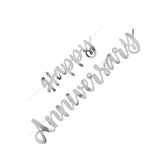 Silver Happy Anniversary Banner - The Party Room