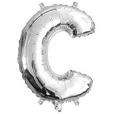 Silver Foil Letter Balloons - C