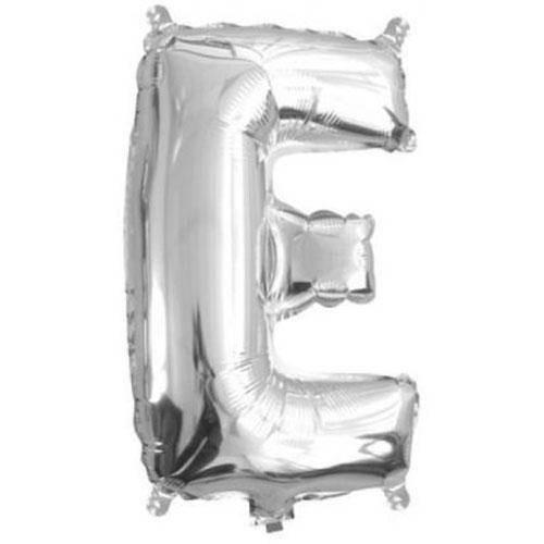 Silver Foil Letter Balloons - E - The Party Room
