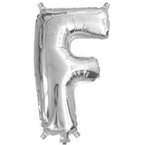 Silver Foil Letter Balloons - F - The Party Room