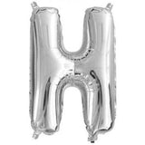 Silver Foil Letter Balloons - H - The Party Room