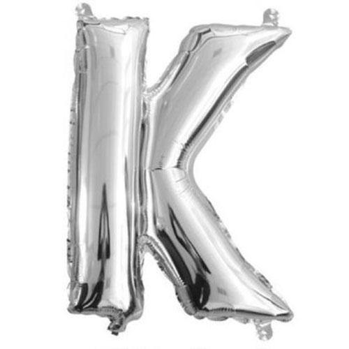 Silver Foil Letter Balloons - K - The Party Room