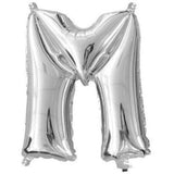 Silver Foil Letter Balloons - M - The Party Room
