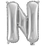 Silver Foil Letter Balloons - N - The Party Room
