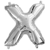 Silver Foil Letter Balloons - X - The Party Room