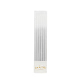 Tall Silver Ombre Candles 12pk