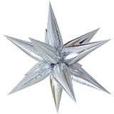 Large Silver Starburst Foil Balloon - The Party Room