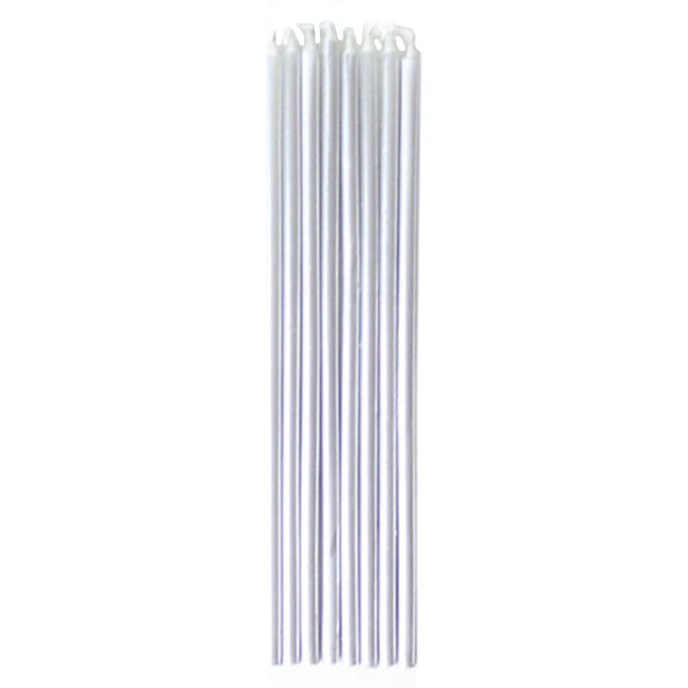 Silver Tall Candles 10pk - The Party Room