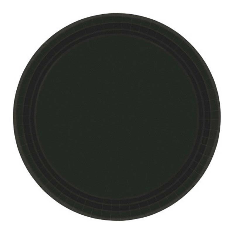 Black Plates (20 Pack) | Party Supplies NZ | The Party Room