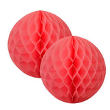 Coral Honeycomb Balls 15cm (2 Pack) - The Party Room