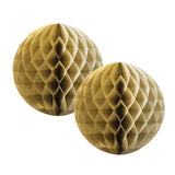 Gold Honeycomb Balls 15cm 2pk