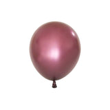 Mini Metallic Burgundy Balloons