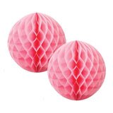 Pastel Pink Honeycomb Balls 15cm (2 Pack) - The Party Room