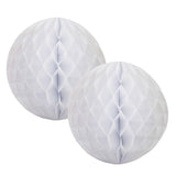 White Honeycomb Balls 15cm 2pk