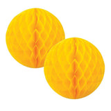 Yellow Honeycomb Balls 15cm 2pk