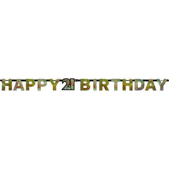 Sparkling 21st Birthday Banner - The Party Room