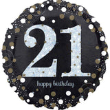 Sparkling 21st Birthday Foil Balloon