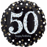 Sparkling 50th Birthday Foil Balloon - The Party Room