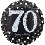Sparkling 70th Birthday Foil Balloon