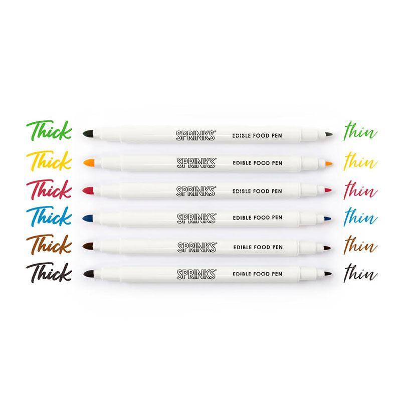 SPRINKS Primary Colour Edible Food Pen Set (6 Pack) - The Party Room