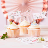 Afternoon Tea Floral Cupcake Toppers 12pk - The Party Room