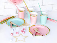 Mint Scalloped Plates 6pk - The Party Room