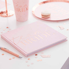 Pink Blush Velvet Team Bride Hen Party Guest Book - The Party Room
