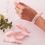 Pink Team Bride Hen Party Wrist Bands 5pk - The Party Room