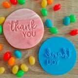 Thank You Fondant Stamp - The Party Room
