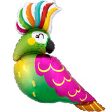 Large Tropical Parrot Foil Balloon - The Party Room