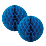 True Blue Honeycomb Ball 15cm 2pk - The Party Room