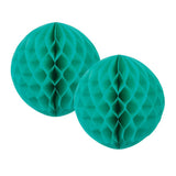 Turquoise Honeycomb Balls 15cm 2pk