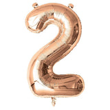 Rose Gold Giant Foil Number Balloon - 2 - The Party Room